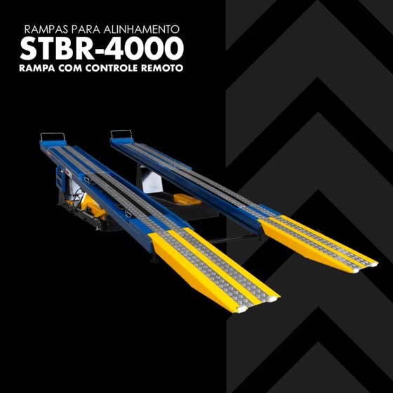 Rampa de alinhamento STBR-4000 azul e amarela com controle remoto